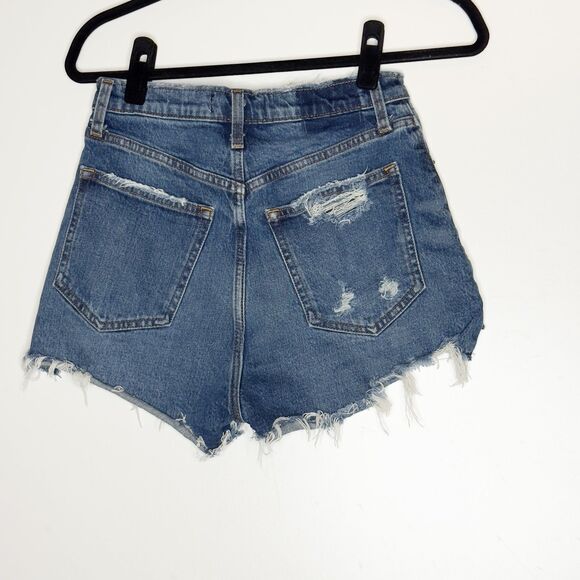 Abercrombie Fitch Curve Love High Rise Mom Shorts Cut Off Women's Size 2/26 - Picture 2 of 6